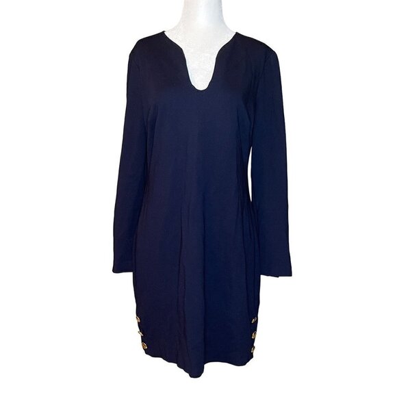 Trina Turk Shriaz Dress in Blue 8 Womens Office Shift - Picture 6 of 12